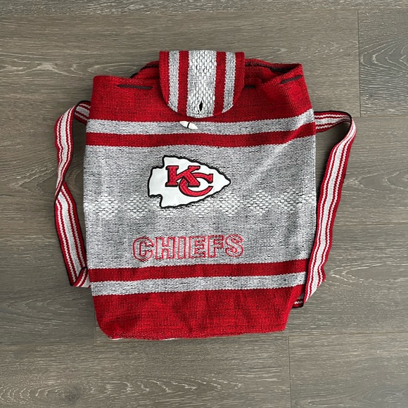 Kansas City Chiefs NFL Drawstring Backpack Southwest Print Woven Aztec - Picture 1 of 7
